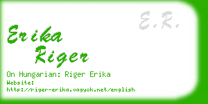 erika riger business card